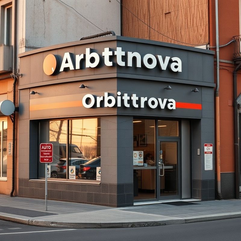 Fațada atelierului Orbittnova din Oradea